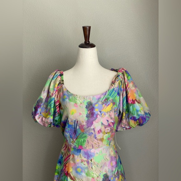 Plenty by Tracy Reese One-Shoulder Puff-Sleeve Dress Sz XS - Picture 5 of 16